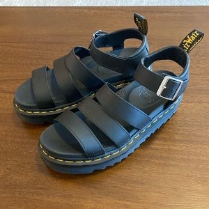 Black Dr. Martens platform sandals